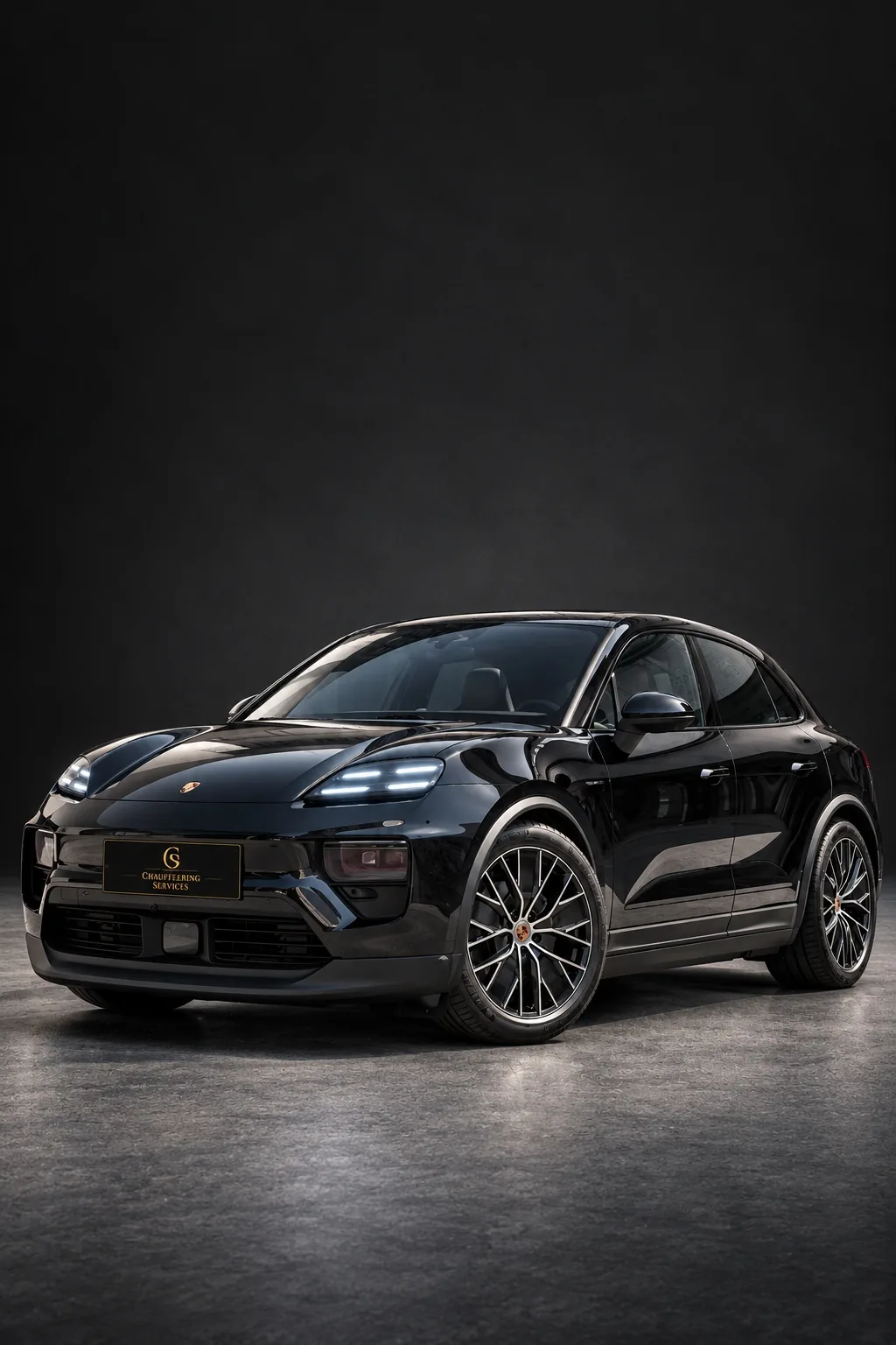 The Chauffeuring Services Porsche Macan 4 in the studio
